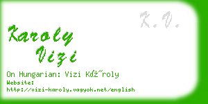 karoly vizi business card